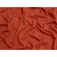 Pindot Cotton Jersey Stretch Knit Fabric Rust