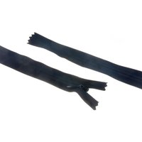Concealed Invisible Closed End Zips Navy Blue