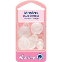 Hemline Repair Buttons White