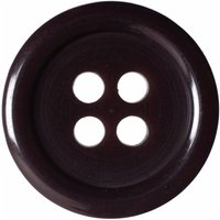 Hemline Round Plastic Buttons Brown