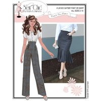 Sew Chic Paper Sewing Pattern Gatsby Skirt & Pants