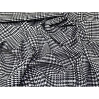 John Louden Stretch Woven Suiting Fabric Black & White
