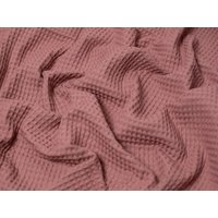 Minerva Core Range Medium Cotton Waffle Fabric Dusky Rose