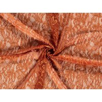 Stretch Lace Fabric Rust