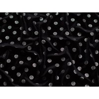 Minerva Core Range Metallic Velvet Stretch Knit Fabric Black & Silver
