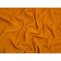 Minerva Core Range Cotton Velour Stretch Knit Fabric Deep Gold