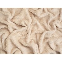 Minerva Core Range Cotton Sherpa Fleece Fur Fabric Sand