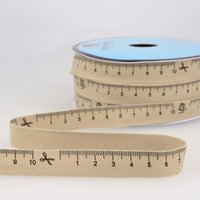 Stephanoise Tape Measure Ribbon Dark Beige