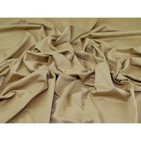 Deadstock Heavy Faux Suede Stretch Knit Fabric Beige