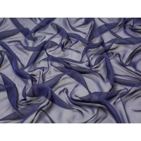 Minerva Core Range Cationic Sheer Chiffon Fabric Navy Blue