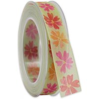 Flower Print Ribbon (Value Roll) Green
