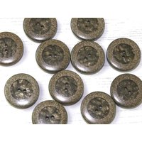 Dill Round Glitter Buttons (Value Pack) Khaki Green
