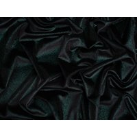 Minerva Core Range Metallic Foil Velvet Stretch Knit Fabric Green on Black