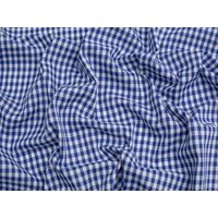 Minerva Core Range 1/4 inch Check Vintage Gingham Fabric Royal Blue