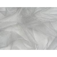 Minerva Core Range Metallic Lurex Net Fabric Silver