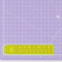 Little Rosy Cheeks Woven Label Placement Ruler Yellow
