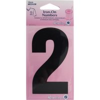 Hemline Number Patch Motif Black Number 2