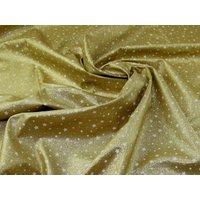 Deadstock Glitter Faux Leather Fabric Gold