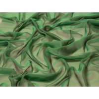 Minerva Core Range Cationic Sheer Chiffon Fabric Emerald Green