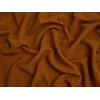 Minerva Core Range Baby Soft Cotton Ottoman Rib Stretch Knit Fabric Copper