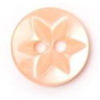 Crendon Star Engraved Baby Buttons (Value Pack) Peach