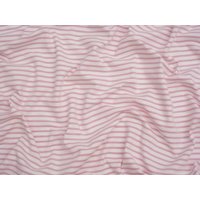 Minerva Core Range Stripe Cotton Jersey Stretch Knit Fabric Rose Pink