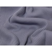 Minerva Core Range Chunky Tubular Ribbing Stretch Knit Fabric Smoke Blue