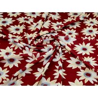 John Kaldor Ibrox Soft Crepe Fabric Burgundy