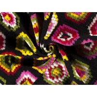 Wool Blend Knit Coating Fabric Black Multi