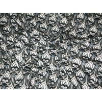 100% Cotton Poplin Fabric Black & Grey