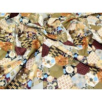 Rose and Hubble 100% Cotton Poplin Fabric Tan Brown