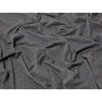 Minerva Core Range Melange Cotton Jersey Stretch Knit Fabric Charcoal
