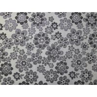 Deadstock Metallic Woven Brocade Fabric Grey