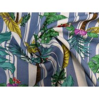 Lady McElroy Linen Viscose Blend Fabric Blue