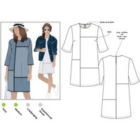 Style Arc Paper Sewing Pattern Jema Panel Shift Dress