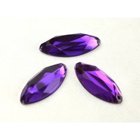 Oblong Acrylic Jewels Purple