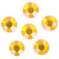 Trimits Round Stick On Diamantes Gold