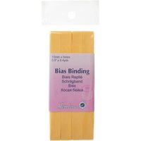 Hemline Polycotton Bias Binding Tape Lemon Yellow
