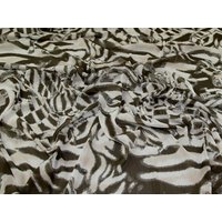 Deadstock Crinkle Sheer Chiffon Fabric Grey
