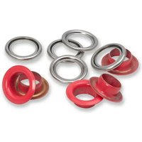 Prym Metal Eyelets with Washers Red
