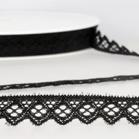 Stephanoise Stretch Lace Trim Black