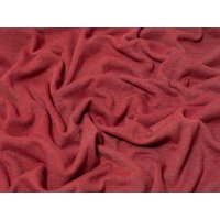 Minerva Core Range Melange Tubular Ribbing Stretch Knit Fabric Dark Red