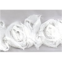 Essential Trimmings Chiffon Rose Trim Antique White