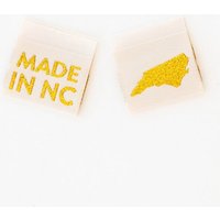 Sarah Hearts Made In My State Gold Woven Labels North Carolina