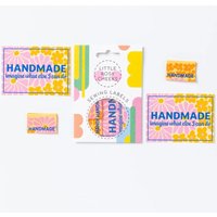 Little Rosy Cheeks Bold Blooms Woven Labels & Patch