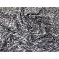 Deadstock Textured Suiting Fabric Black & Ivory