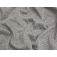 Minerva Core Range Polycotton Fleece Back Sweatshirt Stretch Knit Fabric Grey