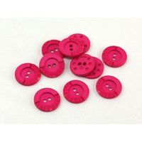 Dill Round Selfmade Buttons (Value Pack) Cerise Pink