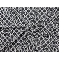 Deadstock Lurex Sweater Knit Stretch Fabric Black & Ivory