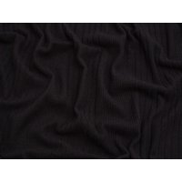 Minerva Core Range Brushed Texture Rib Stretch Knit Fabric Black